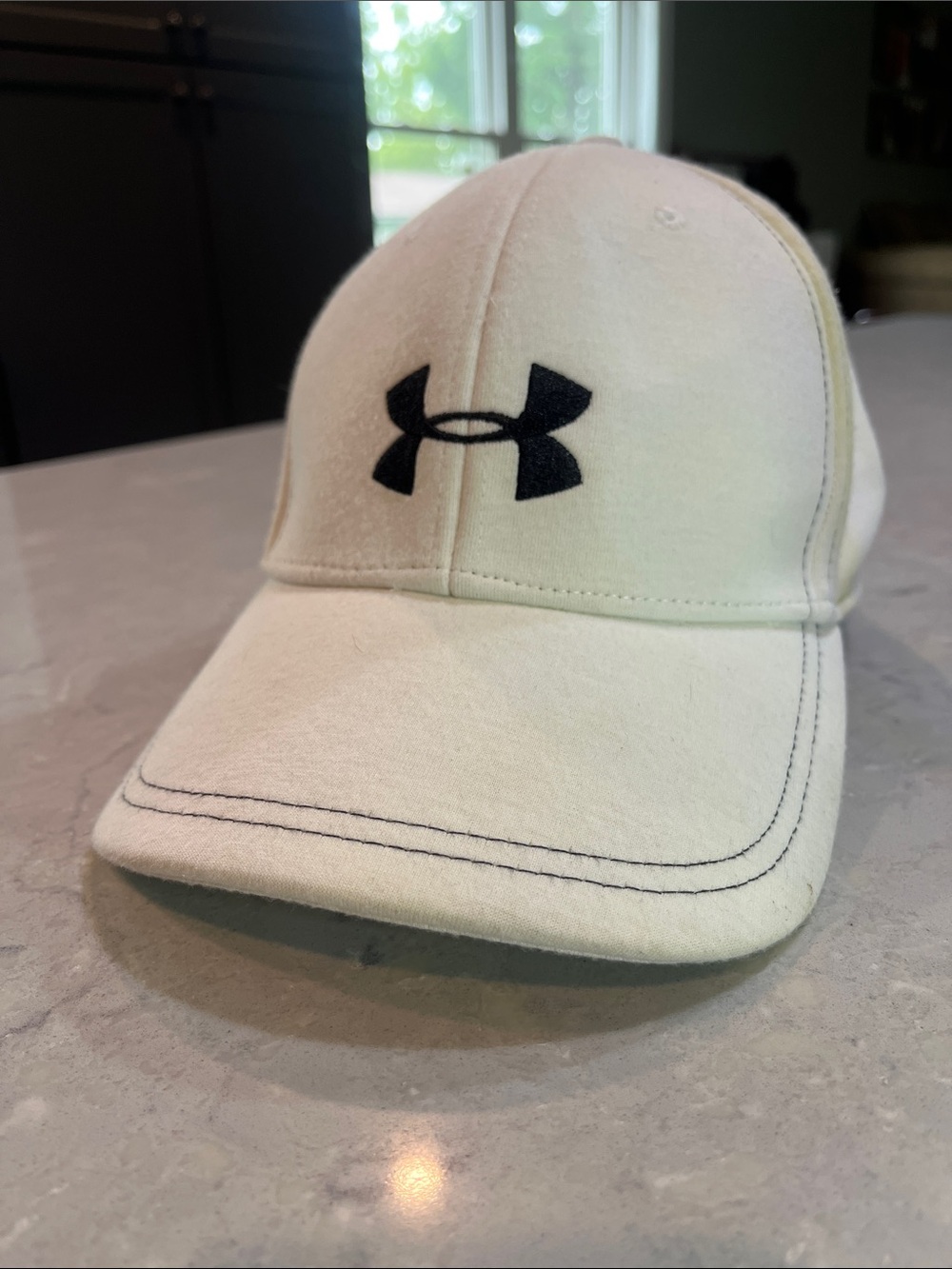 Under Armour White Cap with Black Logo